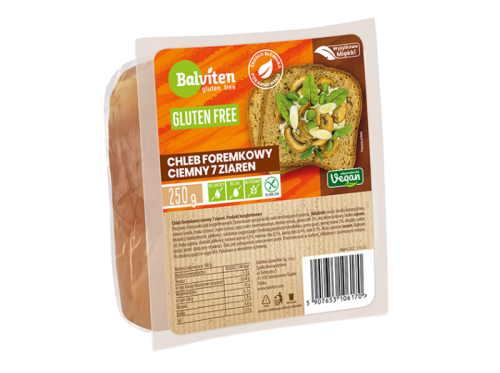 29756#CHLEB FOREMKOWY CIEMNY 7 ZIAREN BEZGLUTENOWY 250 g - BALVITEN-1