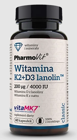 30072WITAMINA K2 + D3 BEZGLUTENOWA 60 KAPSUŁEK - PHARMOVIT (CLASSIC)-1