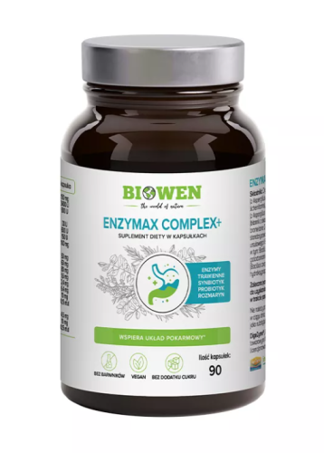 30079KAPSUŁKI NA WSPARCIE TRAWIENIA ENZYMAX COMPLEX+ 90 KAPSUŁEK - HEMPKING (BIOWEN)-1