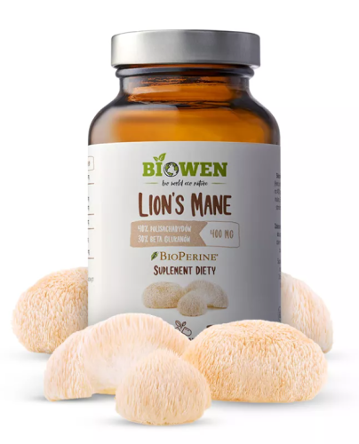 30083GRZYBY SOPLÓWKA JEŻOWATA (LION'S MANE) EKSTRAKT (400 mg) BEZGLUTENOWY 90 KAPSUŁEK - HEMPKING (BIOWEN)-1