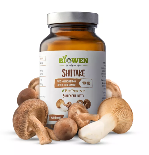 30086GRZYBY SHIITAKE EKSTRAKT (400 mg) BEZGLUTENOWY 90 KAPSUŁEK - HEMPKING (BIOWEN)-1
