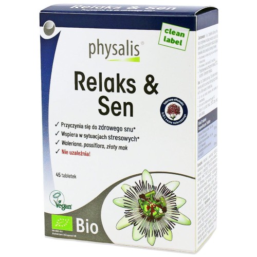 30105TABLETKI NA RELAKS I SEN BIO 45 szt. - PHYSALIS-1
