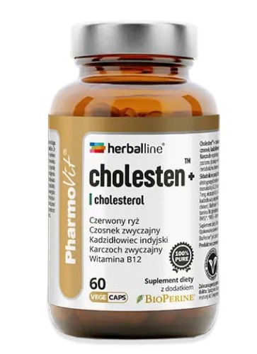 30112KAPSUŁKI NA PRAWIDŁOWY POZIOM CHOLESTEROLU (CHOLESTEN+) BEZGLUTENOWE 60 szt. - PHARMOVIT (HERBALLINE)-1