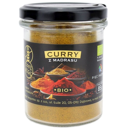 30143CURRY Z MADRASU BEZGLUTENOWE BIO 85 g - PIĘĆ PRZEMIAN-1