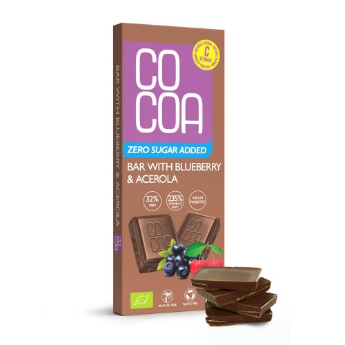 30294CZEKOLADA JAGODOWA Z WITAMINĄ C Z ACEROLI BEZ DODATKU CUKRU BIO 40 g - COCOA-1