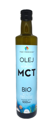 30334OLEJ KOKOSOWY MCT KETO BEZGLUTENOWY BIO 500 ml - PIĘĆ PRZEMIAN-1