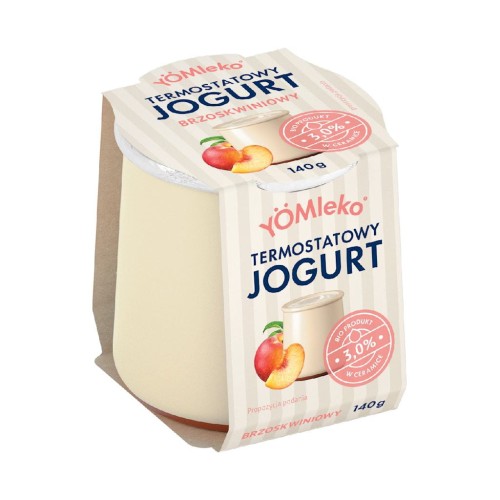 30454JOGURT TERMOSTATOWY BRZOSKWINIOWY 3 % BIO 140 g - YÖMLEKO-1