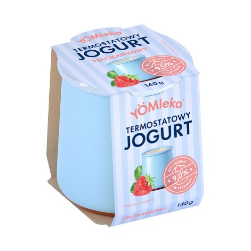 30456JOGURT TERMOSTATOWY TRUSKAWKOWY 9 %  BIO 140 g - YÖMLEKO-1