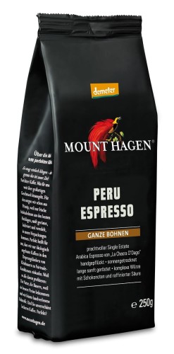 30468KAWA ZIARNISTA ARABICA 100 % PERU ESPRESSO DEMETER BIO 250 g - MOUNT HAGEN-1