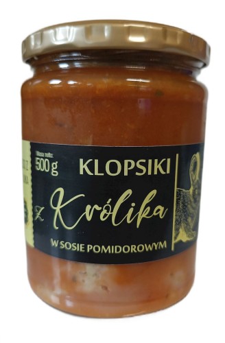 30571KLOPSIKI Z KRÓLIKA W SOSIE POMIDOROWYM 500 g - AMCIU-1