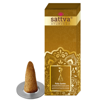 30627KADZIDEŁKA INDYJSKIE STOŻKOWE PALO SANTO (10 szt.) 20 g - SATTVA (AYURVEDA)-1