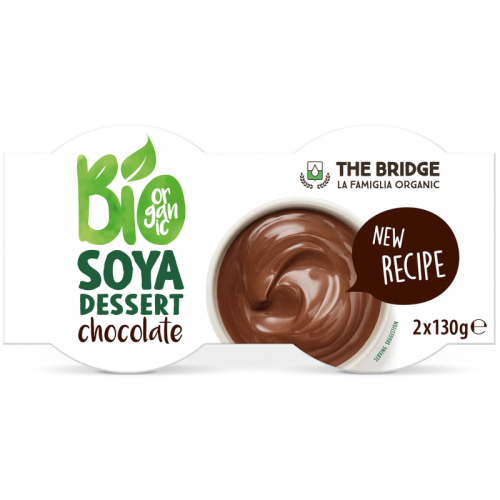 30644DESER SOJOWY O SMAKU CZEKOLADOWYM BEZGLUTENOWY BIO (2 x 130 g) 260 g - THE BRIDGE-1