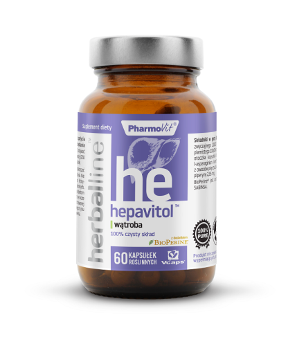 16831KAPSUŁKI NA WĄTROBĘ (HEPAVITOL) BEZGLUTENOWE 60 szt. - PHARMOVIT (HERBALLINE)-1