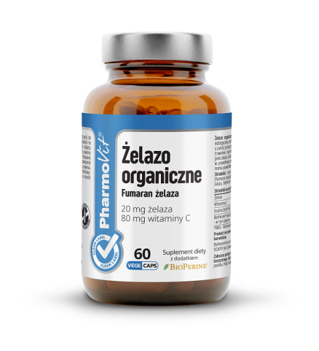16843ŻELAZO (20 mg) BEZGLUTENOWE 60 KAPSUŁEK - PHARMOVIT (CLEAN LABEL)-1