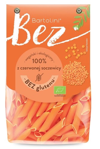 28016MAKARON PROTEINOWY (Z SOCZEWICY CZERWONEJ) PENNE BEZGLUTENOWY BIO 250 g - BARTOLINI-1
