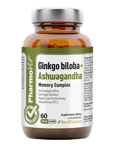 29485GINKGO BILOBA + ASHWAGANDHA MEMORY COMPLEX BEZGLUTENOWE 60 KAPSUŁEK - PHARMOVIT (CLEAN LABEL)-1