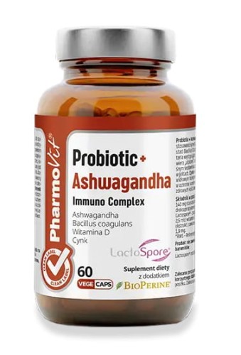 29484PROBIOTIC + ASHWAGANDHA IMMUNO COMPLEX BEZGLUTENOWE 60 KAPSUŁEK - PHARMOVIT (CLEAN LABEL)-1