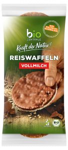 Wafle ryżowe z mleczną czekoladą bezglutenowe bio 100 g - bio zentrale