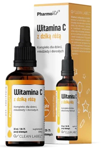 30678WITAMINA C Z DZIKĄ RÓŻĄ BEZGLUTENOWA W KROPLACH 30 ml - PHARMOVIT-1