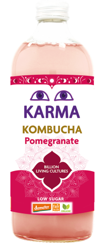 30731KOMBUCHA Z GRANATEM NISKA ZAWARTOŚĆ CUKRÓW FAIR FOR LIFE DEMETER BIO 1 L - KARMA KOMBUCHA-1