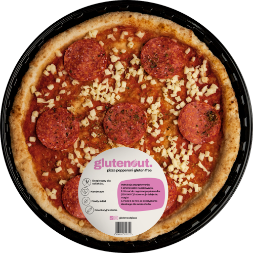 30748PIZZA Z SEREM MOZZARELLA I KIEŁBASĄ PEPPERONI BEZGLUTENOWA 330 g - GLUTEN OUT-1