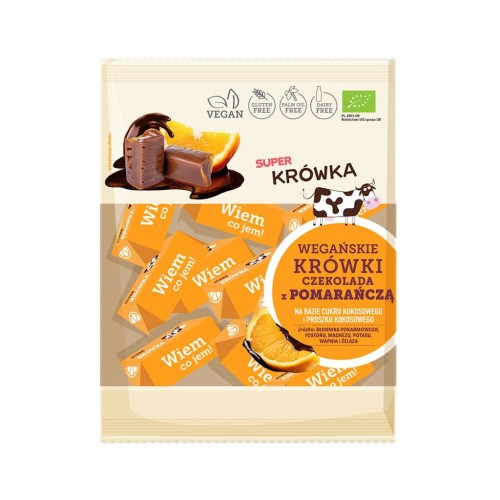 30786KRÓWKI CZEKOLADA Z POMARAŃCZĄ BEZMLECZNE BEZGLUTENOWE BIO 150 g - ME GUSTO (SUPER KRÓWKA)-1
