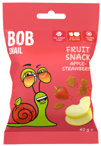 ŻELKI JABŁKO - TRUSKAWKA BEZ DODATKU CUKRÓW BEZGLUTENOWA 40 g - BOB SNAIL