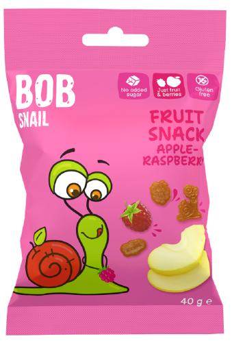 30810ŻELKI JABŁKO - MALINA BEZ DODATKU CUKRÓW BEZGLUTENOWA 40 g - BOB SNAIL-1