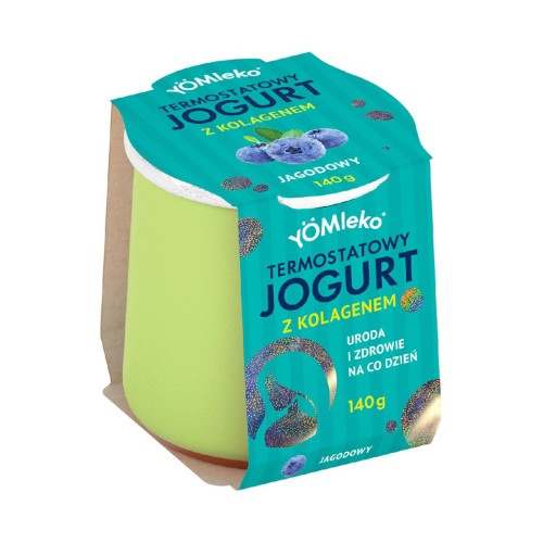 30897JOGURT TERMOSTATOWY JAGODOWY BIO Z KOLAGENEM 140 g - YÖMLEKO-1