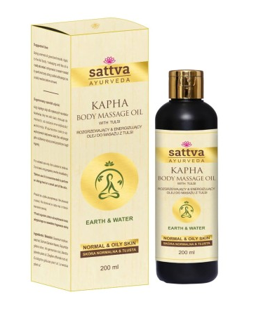 30957OLEJ DO MASAŻU ROZGRZEWAJĄCY I ENERGIZUJĄCY Z TULSI 200 ml - SATTVA (AYURVEDA)-1