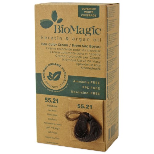 31001FARBA DO WŁOSÓW MROŹNY BRĄZ (55.21) 250 g - BIOMAGIC-1