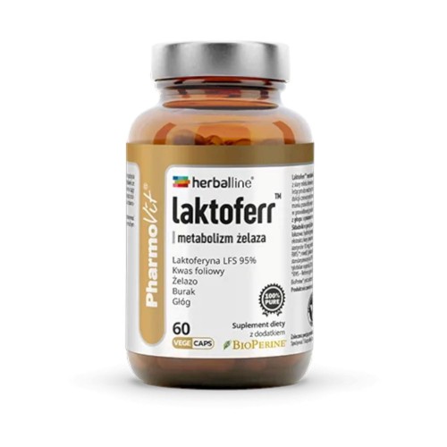 31038KAPSUŁKI NA METABOLIZM ŻELAZA (LAKTOFERR) BEZGLUTENOWE 60 szt. - PHARMOVIT (HERBALLINE)-1