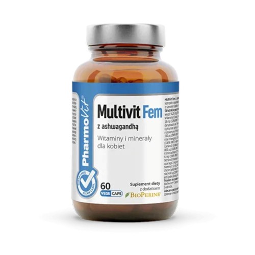 31041MULTIWITAMINA (MULTIVIT FEM Z Z ASHWAGANDHĄ) DLA KOBIET BEZGLUTENOWA 60 KAPSUŁEK - PHARMOVIT (CLEAN LABEL)-1