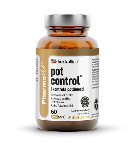 31056KAPSUŁKI NA KONTROLĘ POTLIWOŚCI (POT CONTROL) BEZGLUTENOWE 60 szt. - PHARMOVIT (HERBALLINE)-1