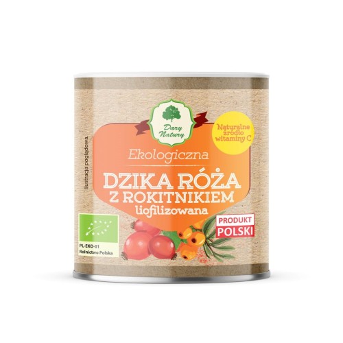 31072DZIKA RÓŻA Z ROKITNIKIEM LIOFILIZOWANA SPROSZKOWANA BIO 70 g - DARY NATURY-1