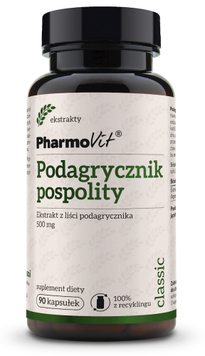 31076PODAGRYCZNIK POSPOLITY EKSTRAKT (450 mg) BEZGLUTENOWY 90 KAPSUŁEK - PHARMOVIT (CLASSIC)-1