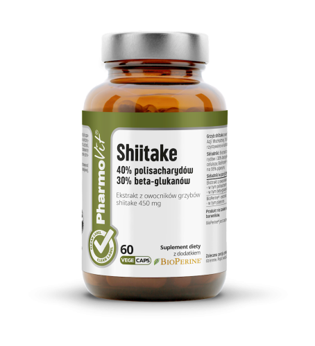 31077GRZYBY SHIITAKE EKSTRAKT (450 mg) BEZGLUTENOWY 60 KAPSUŁEK - PHARMOVIT (CLEAN LABEL)-1