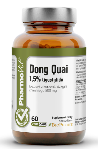 31079DZIĘGIEL CHIŃSKI (DONG QUAI) EKSTRAKT (500 mg) BEZGLUTENOWY 60 KAPSUŁEK - PHARMOVIT (CLEAN LABEL)-1
