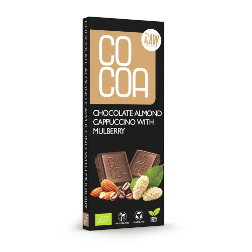 31191CZEKOLADA CAPPUCCINO MIGDAŁOWE Z MORWĄ BIO 40 g - COCOA-1