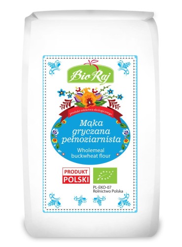 31245MĄKA GRYCZANA PEŁNOZIARNISTA BIO (POLSKA) 600 g - BIO RAJ-1