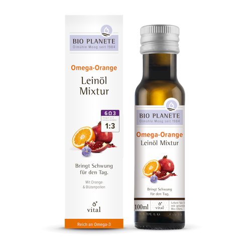 31280OMEGA ORANGE - MIESZANKA Z OLEJEM LNIANYM (PYŁEK KWIATOWY, POMARAŃCZA) BIO 100 ml - BIO PLANETE-1