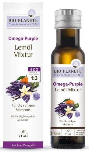 31284OMEGA PURPLE - MIESZANKA Z OLEJEM LNIANYM (MANDARYNKA, WANILIA, LAWENDA) BIO 100 ml - BIO PLANETE-1