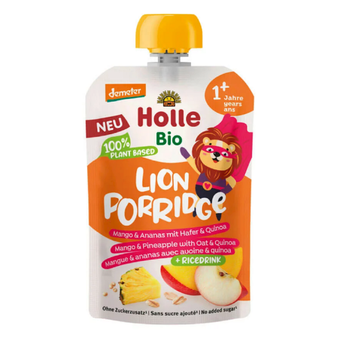 31356MUS OWSIANKOWY LEW (JABŁKO - RYŻ - MANGO - ANANAS - QUINOA) OD 1 ROKU DEMETER BIO 110 g - HOLLE-1