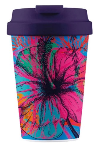 31377KUBEK PODRÓŻNY KOLOROWY OGRÓD 350 ml - CHIC-MIC-1