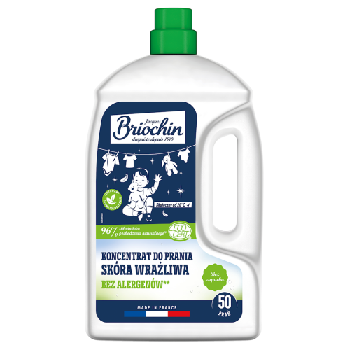 31400PŁYN DO PRANIA BEZZAPACHOWY DLA SKÓRY WRAŻLIWEJ (KONCENTRAT) ECO 2,27 L (50 PRAŃ) - BRIOCHIN-1