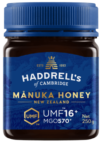31555MIÓD MANUKA UMF 16+ MGO 570+ 250 g - HADDRELL'S OF CAMBRIDGE-1