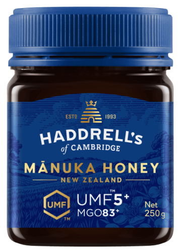 31557MIÓD MANUKA UMF 5+ MGO 83+ 250 g - HADDRELL'S OF CAMBRIDGE-1