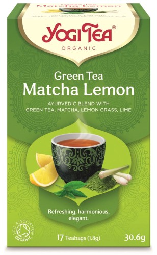 12308HERBATA ZIELONA Z CYTRYNĄ I MATCHĄ (GREEN TEA MATCHA LEMON) BIO (17 x 1,8 g) 30,6 g - YOGI TEA-1