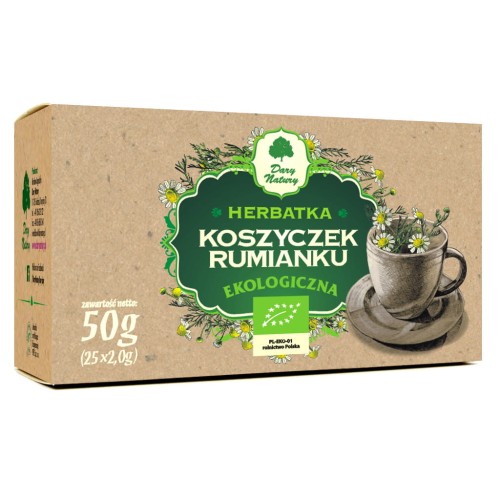 7770HERBATKA Z KOSZYCZKÓW RUMIANKU BIO (25 x 2 g) 50 g - DARY NATURY-1