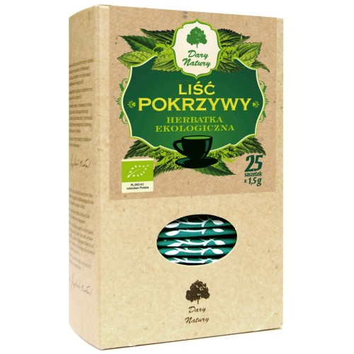 7771HERBATKA LIŚĆ POKRZYWY BIO (25 x 1,5 g) 37,5 g - DARY NATURY-1